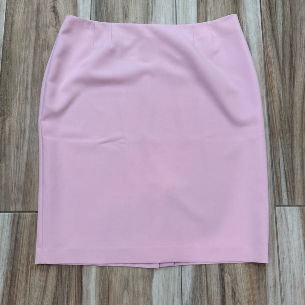 Kasper | Light Pink Knee Length Fully Lined Straight Suit Skirt Size 16